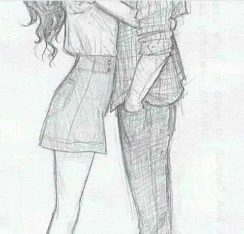 Картинки карандашом обнимашки