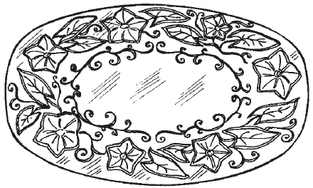 Жостовский поднос контур