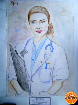 Раскраска медсестра для детей