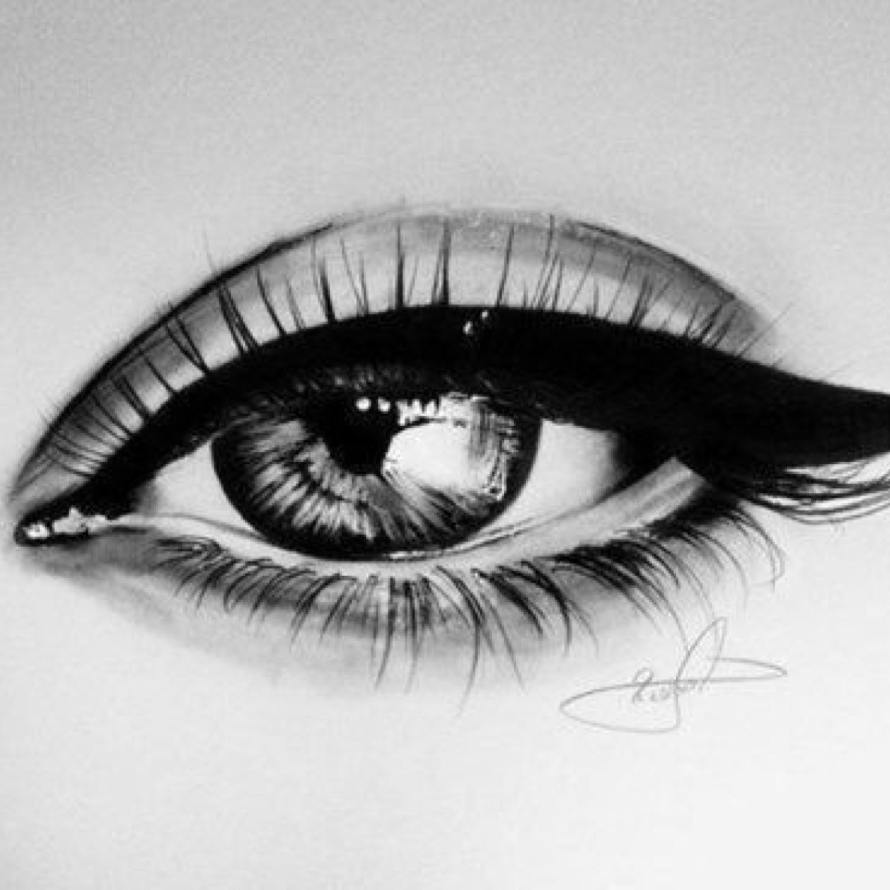 Глаза девушки рисунок