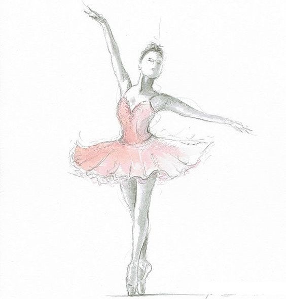 Лёгкие рисунки связанные с балетом