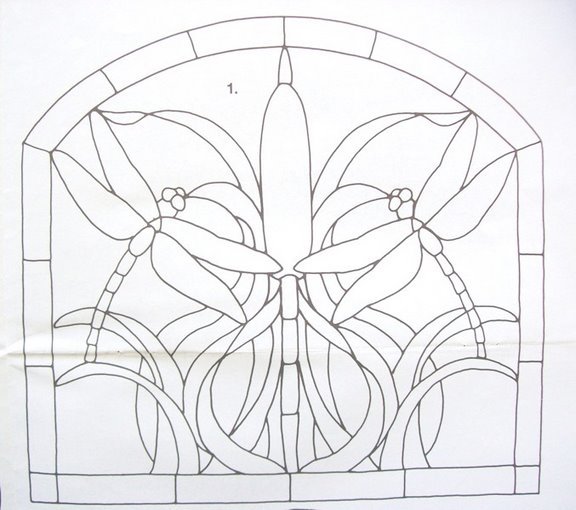 Контур рисунка для витража