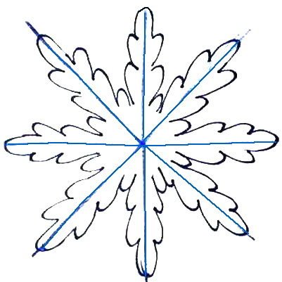 Рисунок снежинки 1 класс