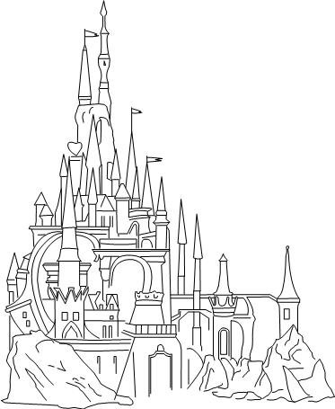 Замок снежной королевы разукрашка