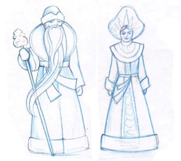 Рисование Деда Мороза