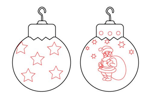 Новогодний шар раскраска
