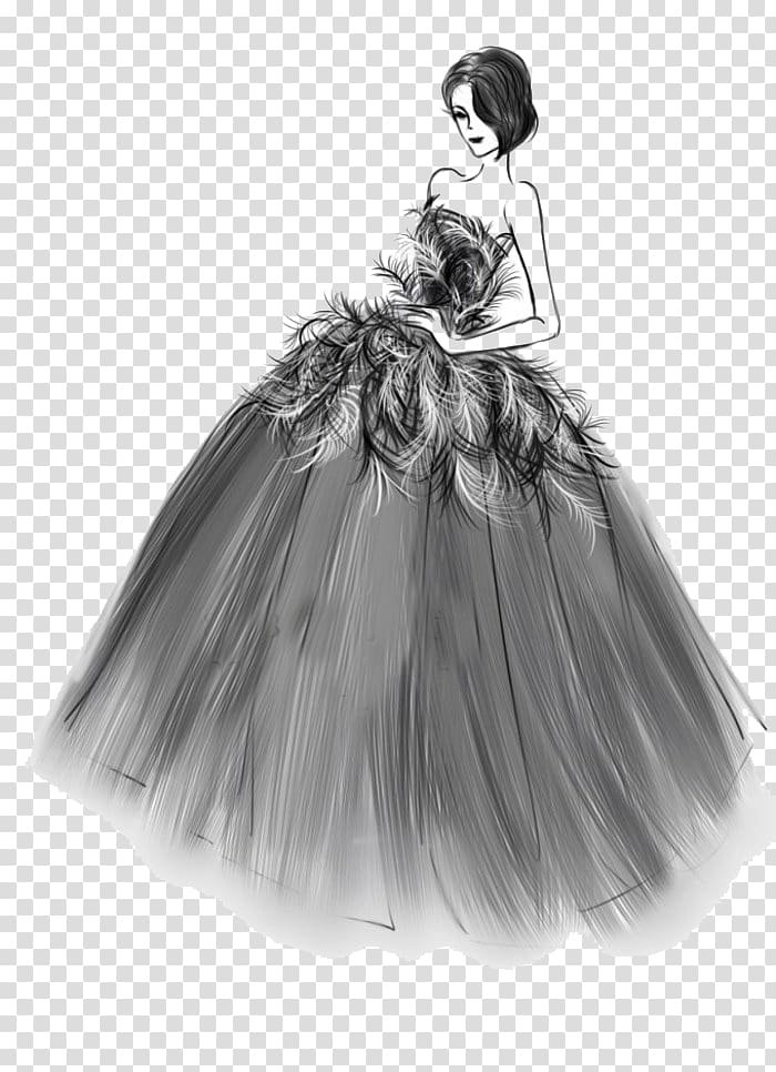 Как рисовать девушку платье