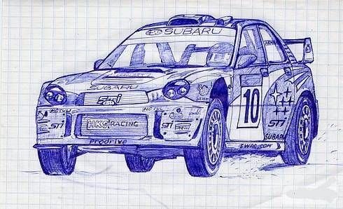 Машины ручкой в тетради