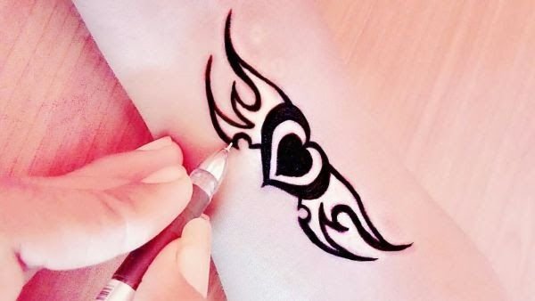 Тату фломастером для девочек