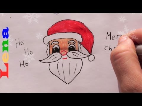 Как нарисовать Деда Мороза фломастерами