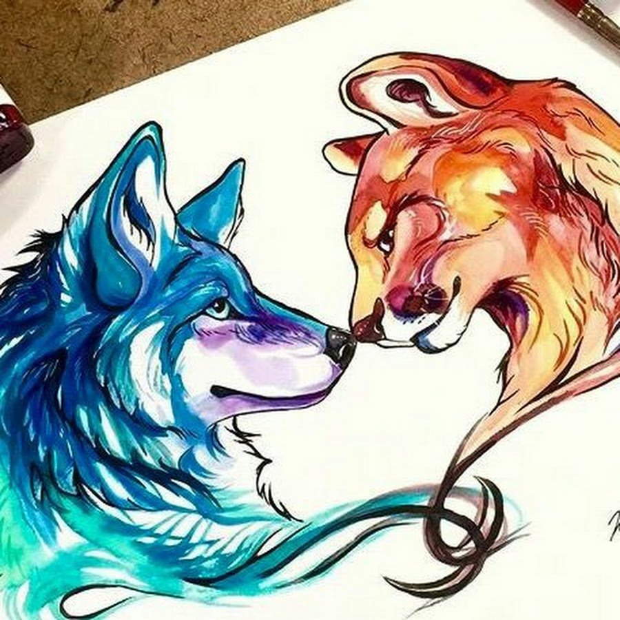 Рисунки лисов и волков. Эскиз лисы. Эскизы цветные. Необычные рисунки для срисовки. Тату лиса и волк.