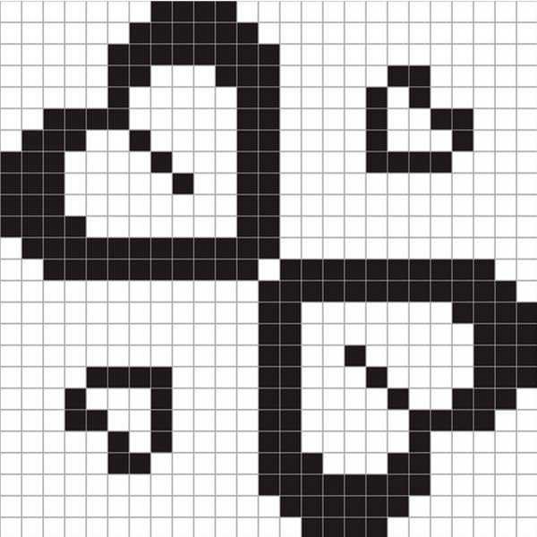 Рисование по клеточкам в тетради черной ручкой