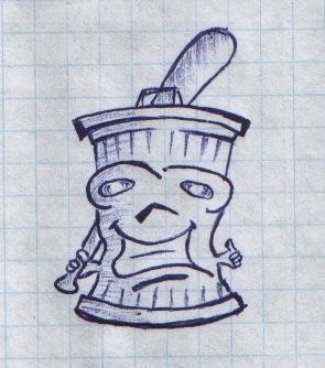 Граффити ручкой в тетради