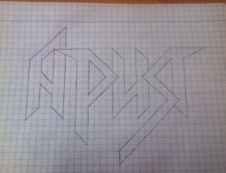 Граффити на бумаге карандашом