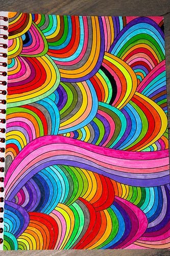 Идеи для рисования радужные