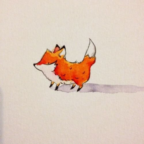 Милые лисы маркерами