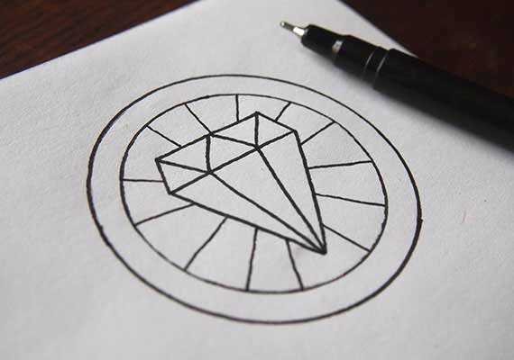 Рисунок легкий фломастером