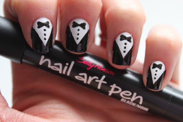 Рисунки на ногтях фломастером