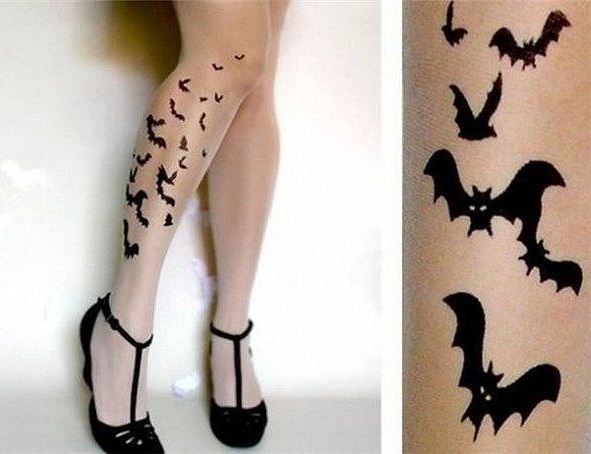 Колготки с летучими мышами