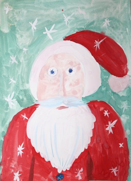 Рисование Деда Мороза и Снегурочки