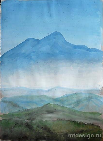 Гора Машук гуашью