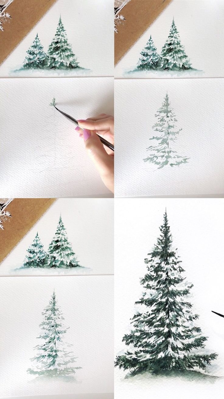 Как рисовать елку