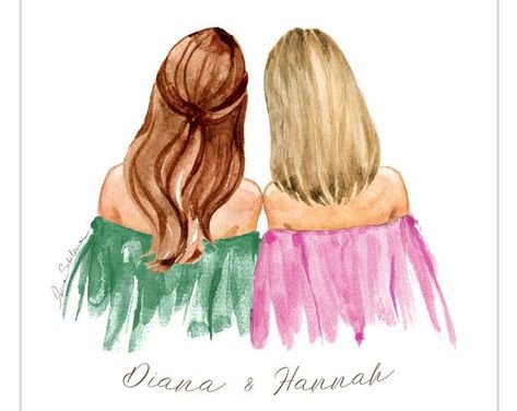 Подарок подруге рисунок