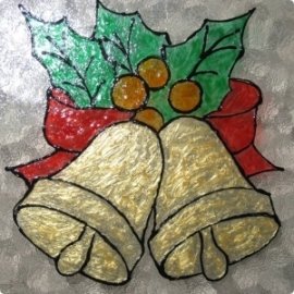 Легкие новогодние рисунки на стекле