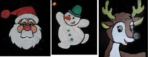 Новогодние рисунки на окнах