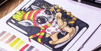 Гравити Фолз для срисовки Гном