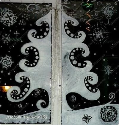 Новый год гуашью