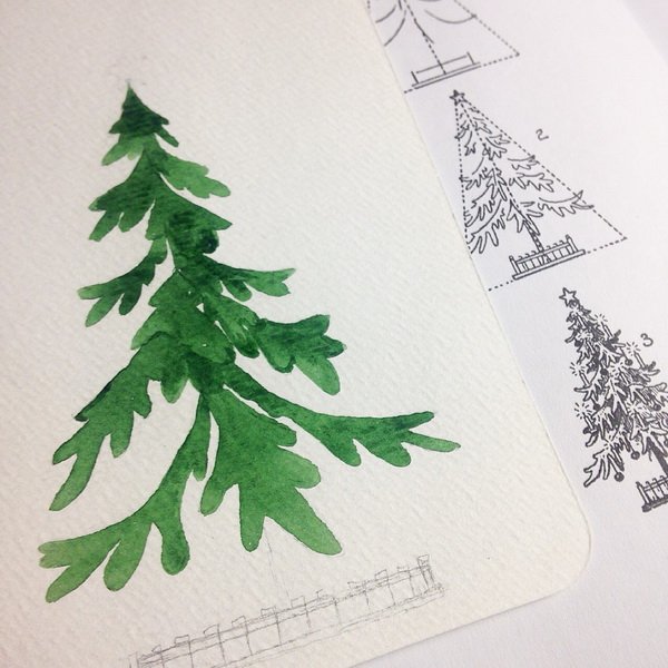 Елка для рисования