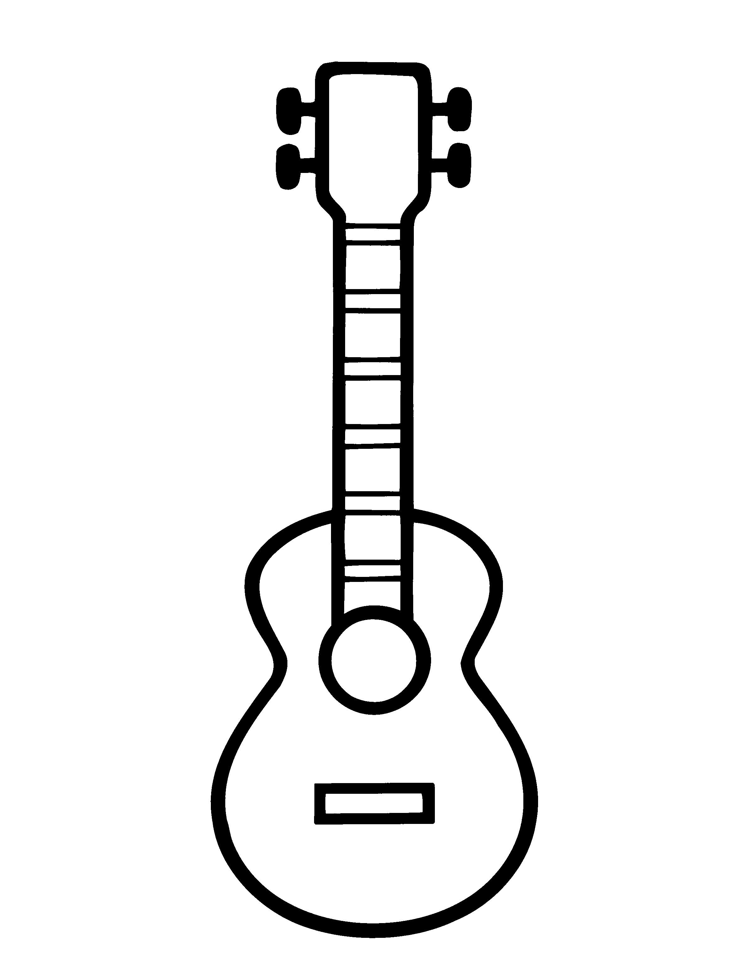 Гитара рисунок легкий
