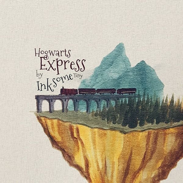 Гарри Поттер акварель скетчбук