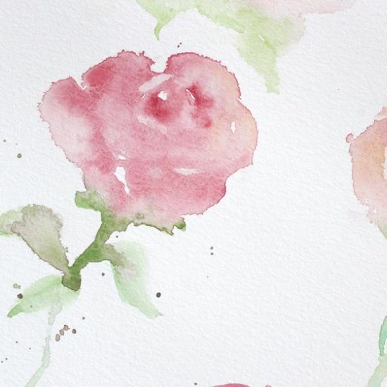 Морские камушки акварелью