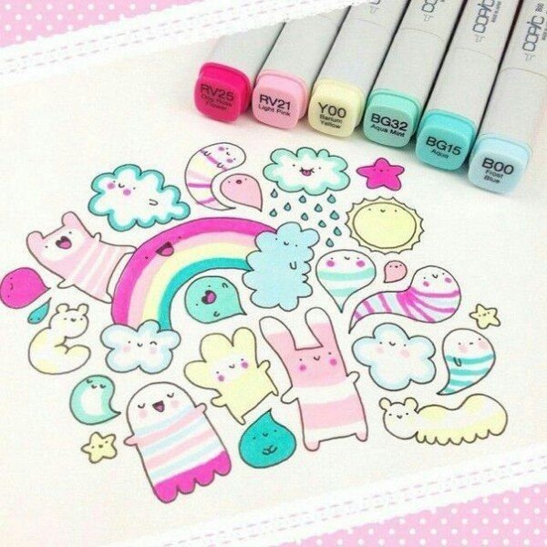 Милые классные рисуночки фломастерами