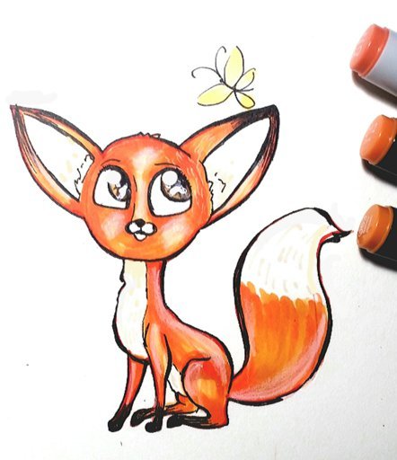 Лисенок фломастеры