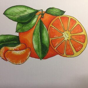 Мандарин маркерами