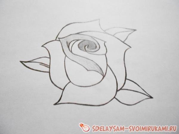 Лёгкие рисунки руки с розами