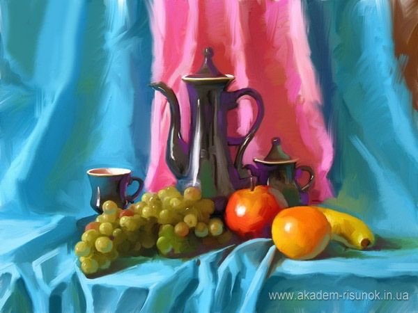 Натюрморт гуашью профессионально