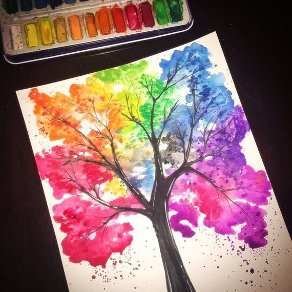 Интересные рисунки красками