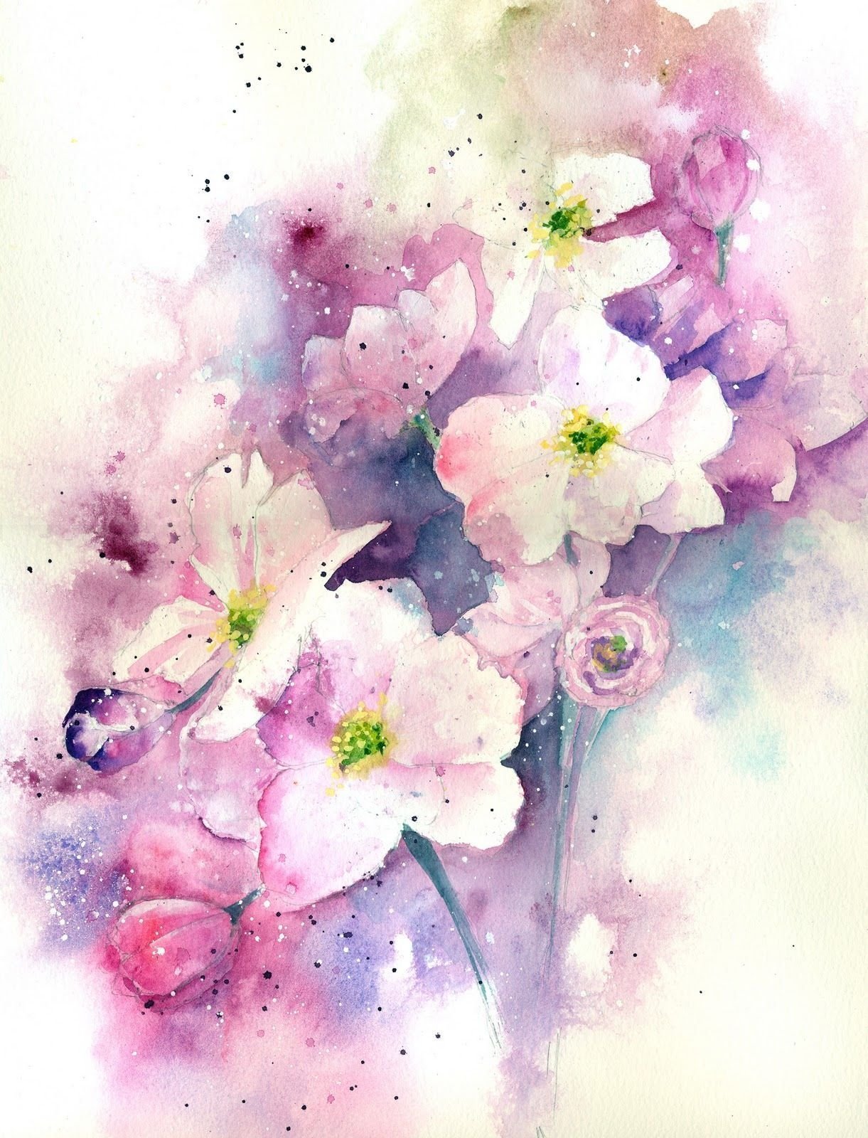 Пастельные цветы рисунок - 84 фото