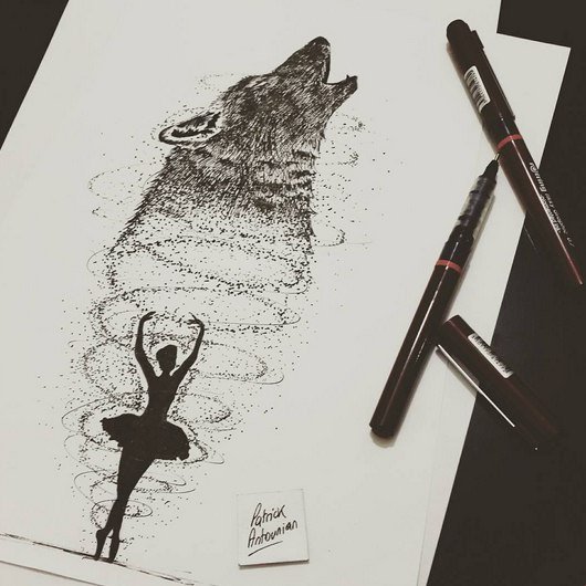 Рисунки для срисовки белой ручкой