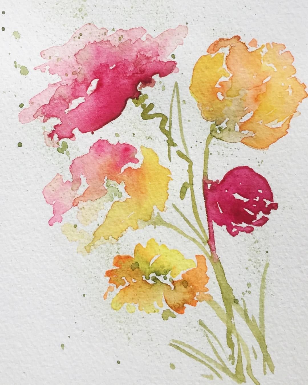 Цветы для рисования акварелью