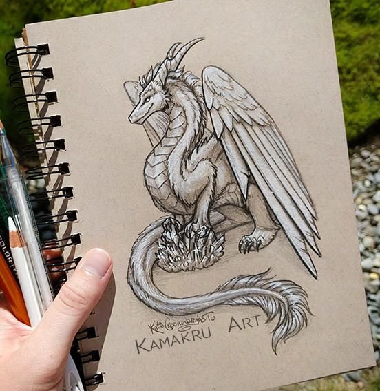 Рисования скетчбук драконы