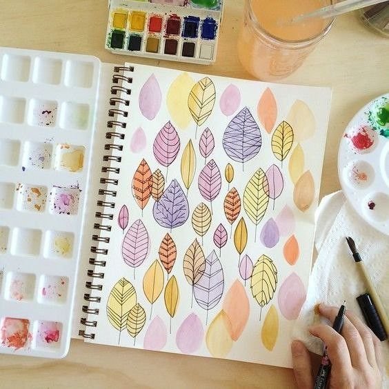 Рисунки акварелью легко