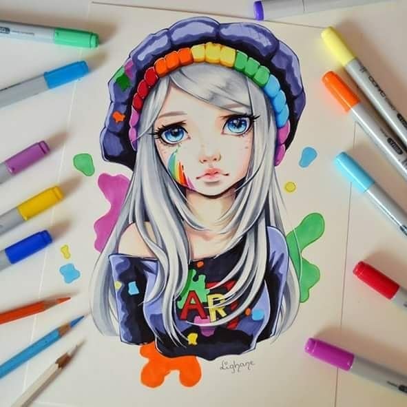 Аниме маркерами Копик