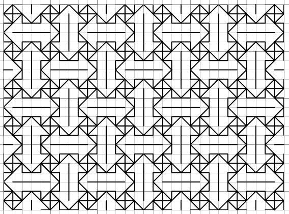 Узоры на листе в клеточку