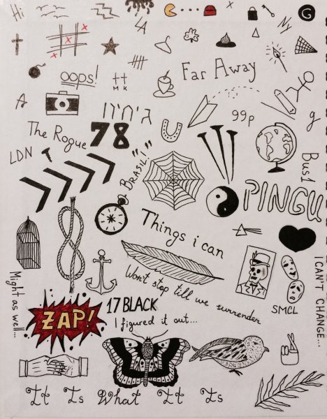 Эскизы тату цветы