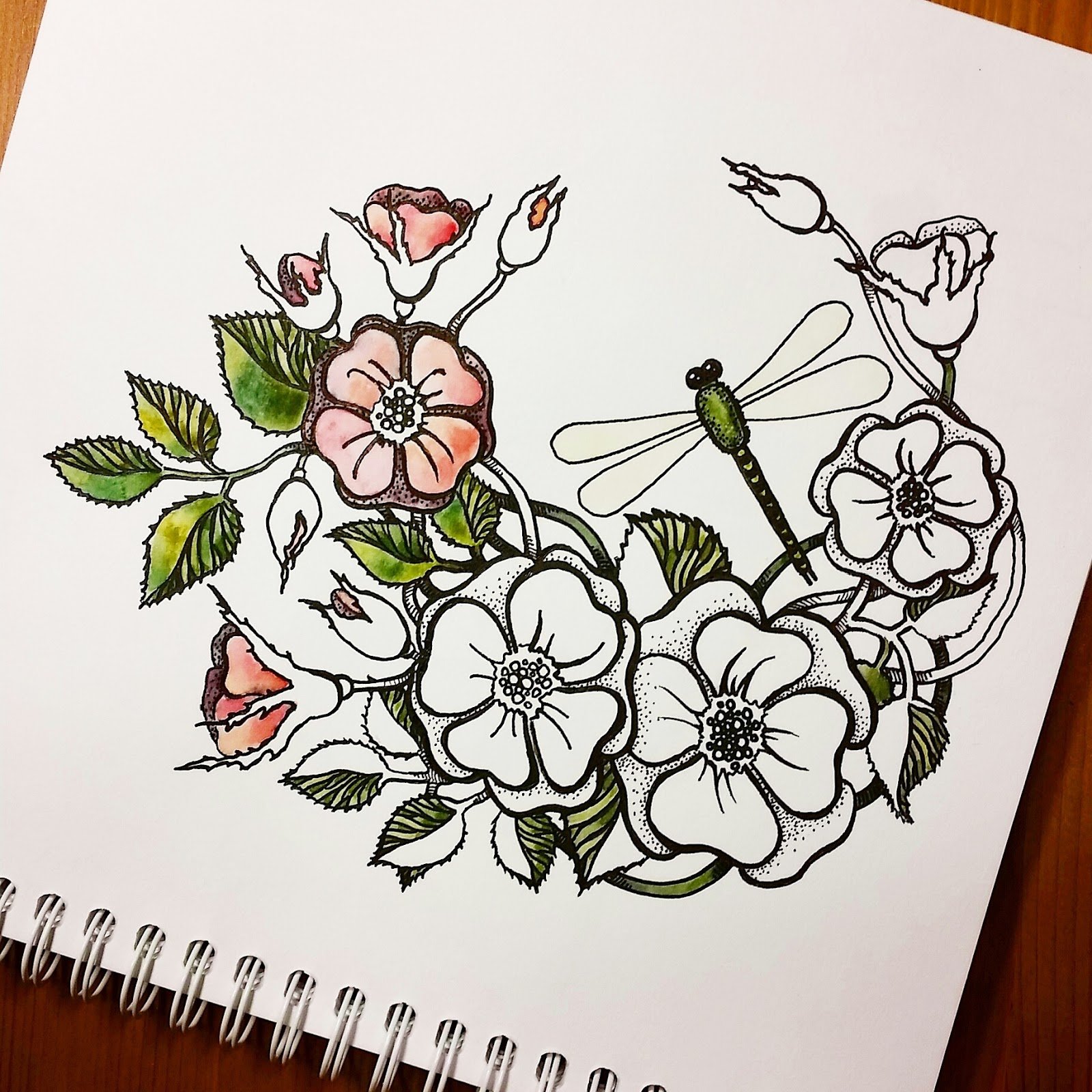 Рисунки гелевой ручкой цветы